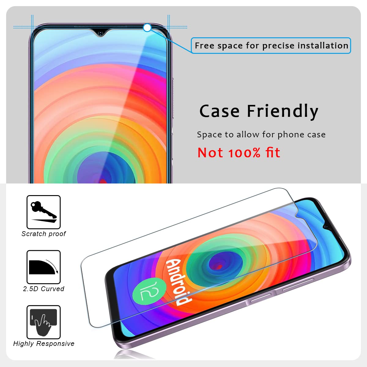 Custodia Trasparente Per Ulefone Note 16 Pro + 2 Pellicole In Vetro Temperato: Cover Morbida In Silicone Antigraffio, Anti-ingiallimento - 2