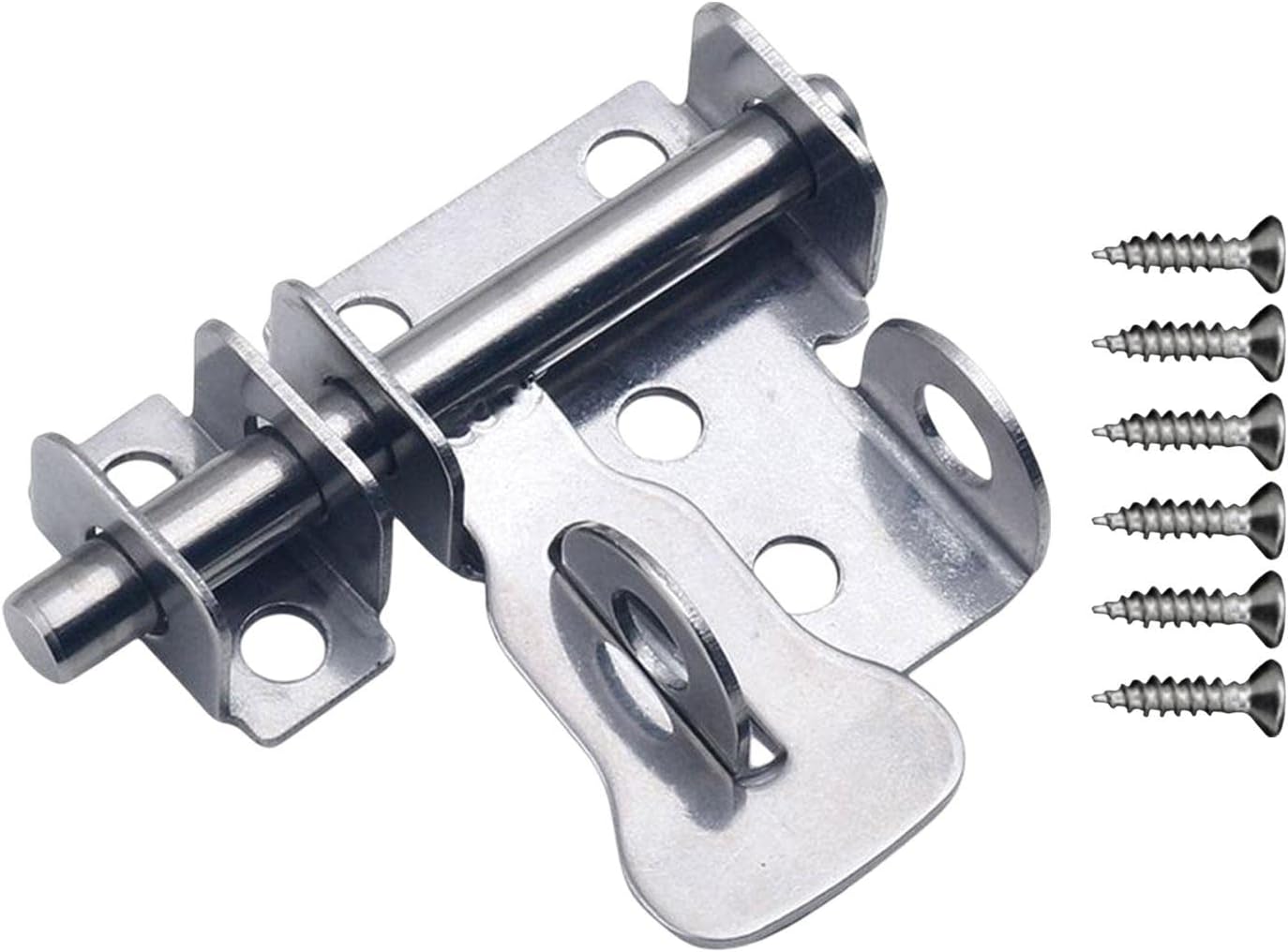 The Style Sutra® Door Latch Sliding Lock Rustproof Heavy Duty for Entrance Yard Wooden Fences | 1 Sliding Bolt Gate Latch 6 Screws