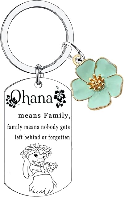 Lilo Stitch Key ring Ohana Keyring Cute Stitch Keychain Family Keyring Gifts for Friend Family Keyring Birthday Gifts Ohana Means Family Stitch Disney Gifts Stitch Keyring Lilo Stitch Keychain