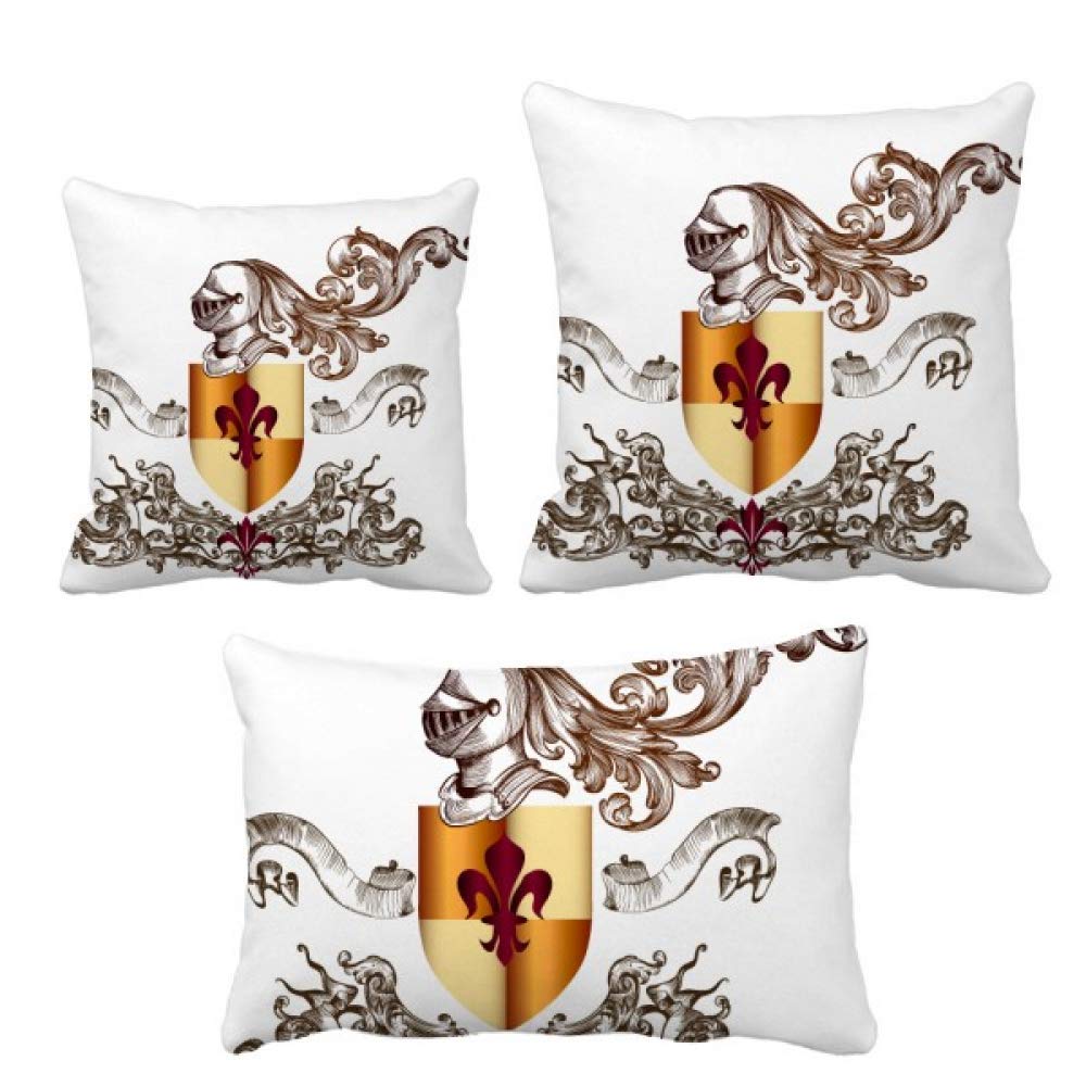Housse de coussin avec emblème médiéval pour votre coin lecture chaleureux