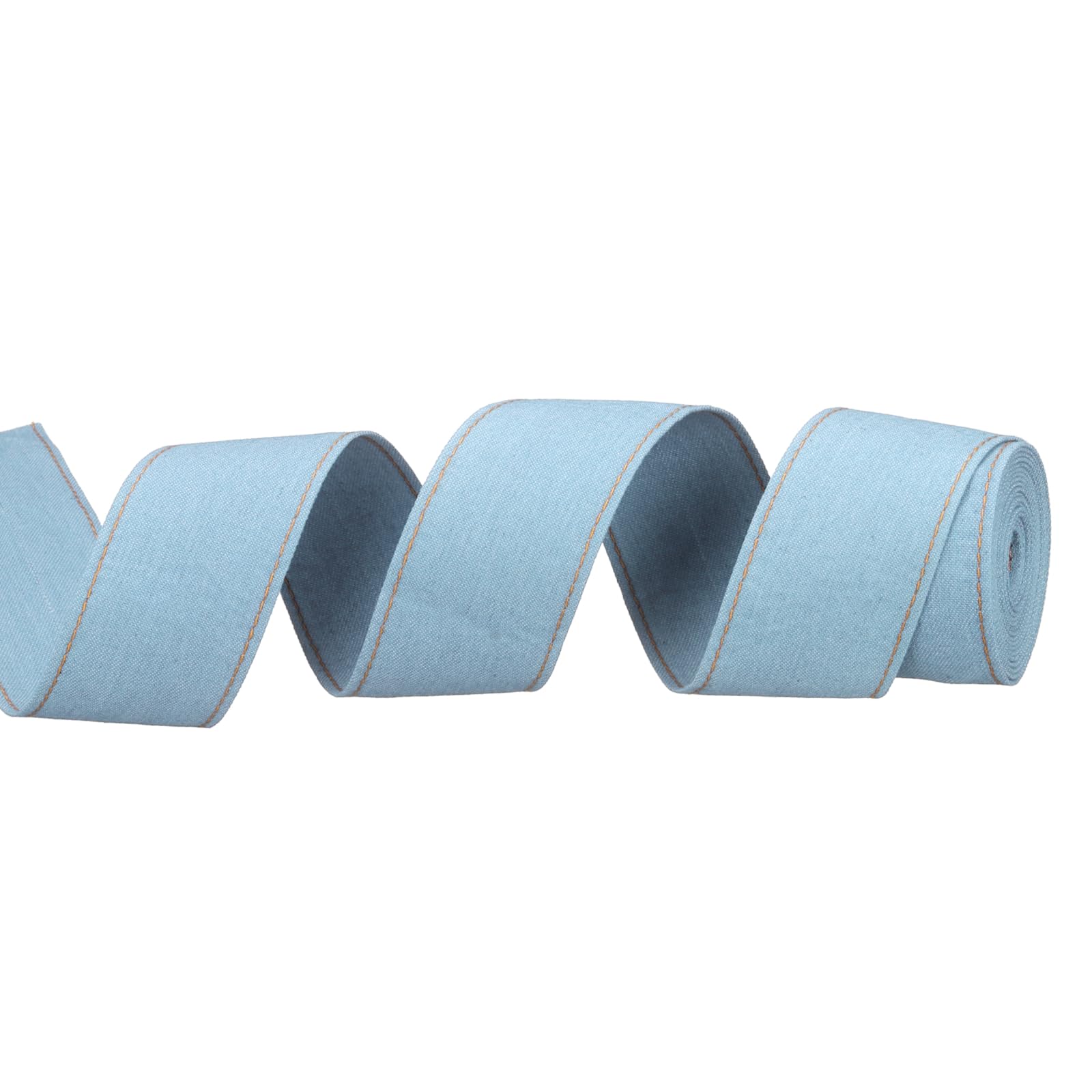 PATIKIL 2" Denim Ribbon, 1 Roll 3 Yard Layering Jean Fabric Craft Strip for Bow DIY Making Hair Clip Garment Sewing Decorations, Light Blue
