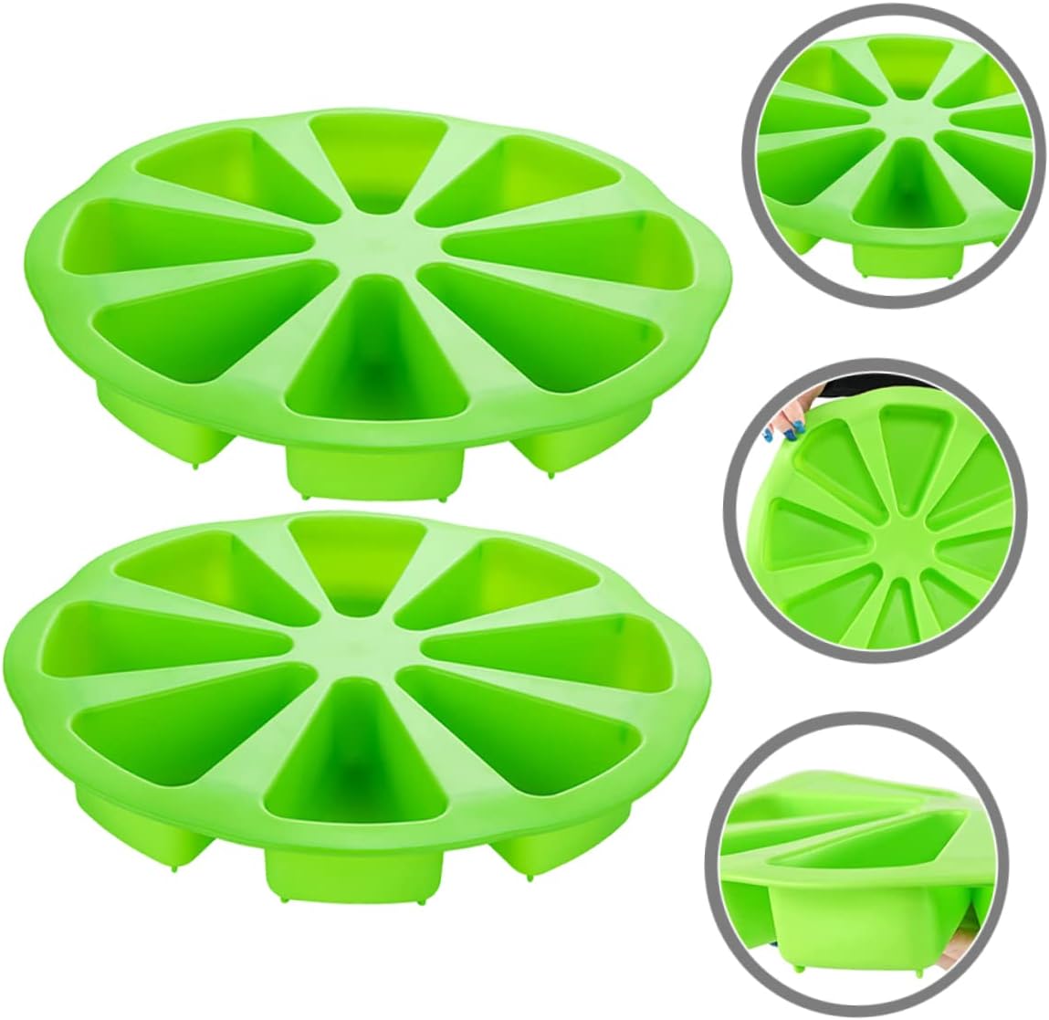 VOSAREA 2pcs Silicone Cake Mold Set Reusable Orange-shaped Baking Pan Food-grade Silicone Molds for Cakes Home Bakers