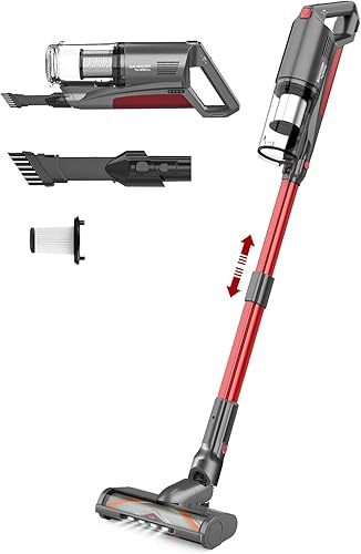 Miniatura 11 de whall - Aspiradora inalámbrica de 80,000 RPM, aspiradora de succión fuerte mejorada con motor sin escobillas, aspiradora de palo inalámbrica