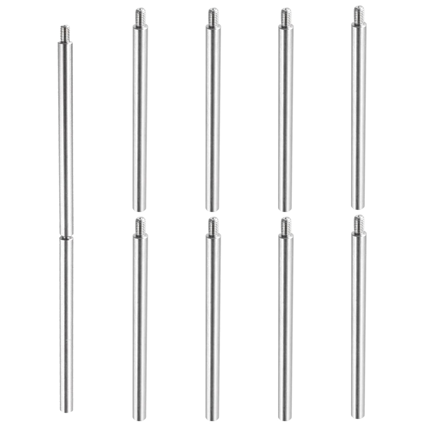 10-Pack M6x100mm+8mm Standoff Screws, 304 Stainless Steel Male-Female Threaded Spacers for PCB Motherboard, DIY Drone & Computer Case Projects