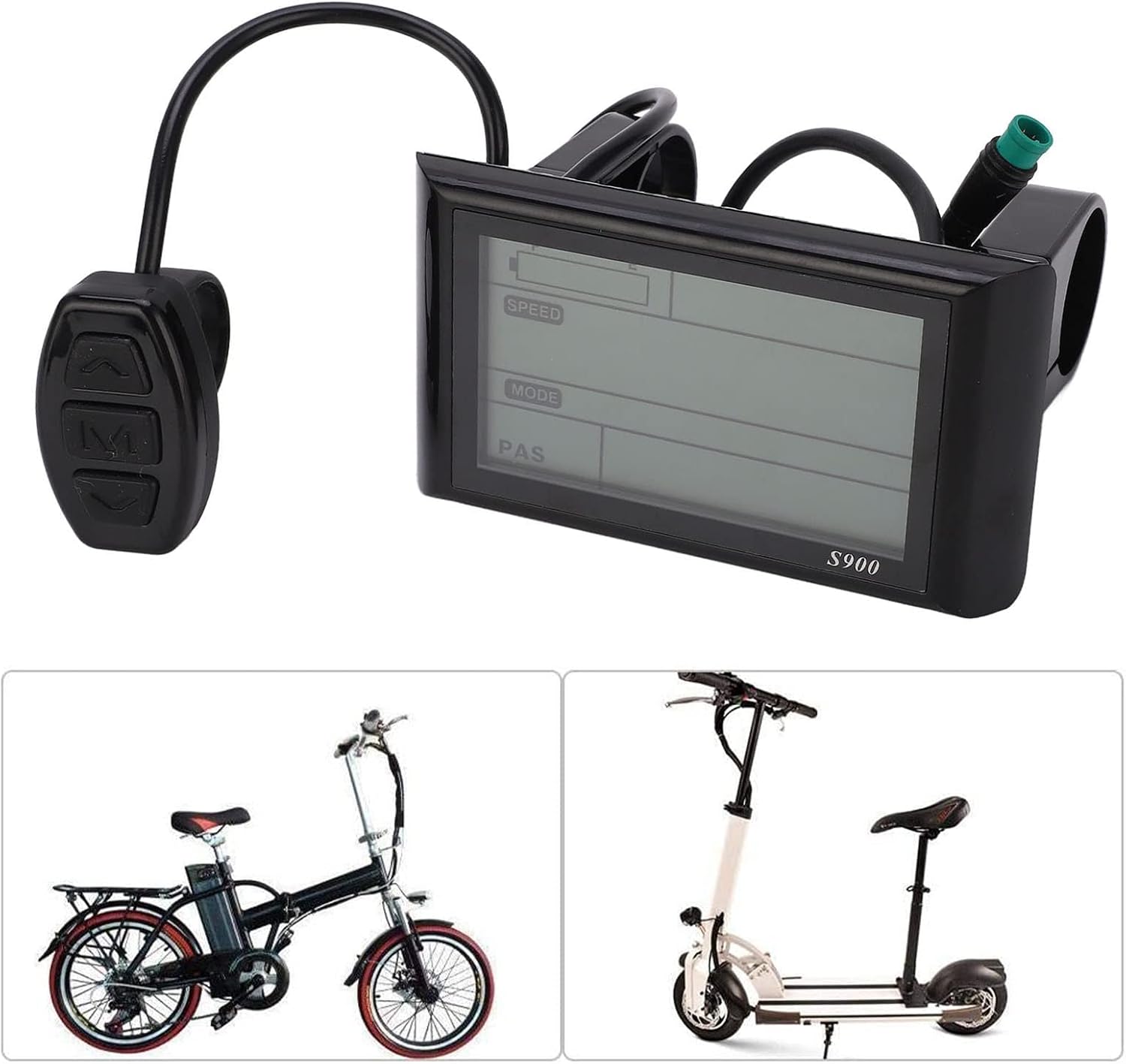 36V 48V Electric Bike LCD Display Control Panel, Waterproof LCD S900 Display Control Panel Meter for Electric Upgrade Part