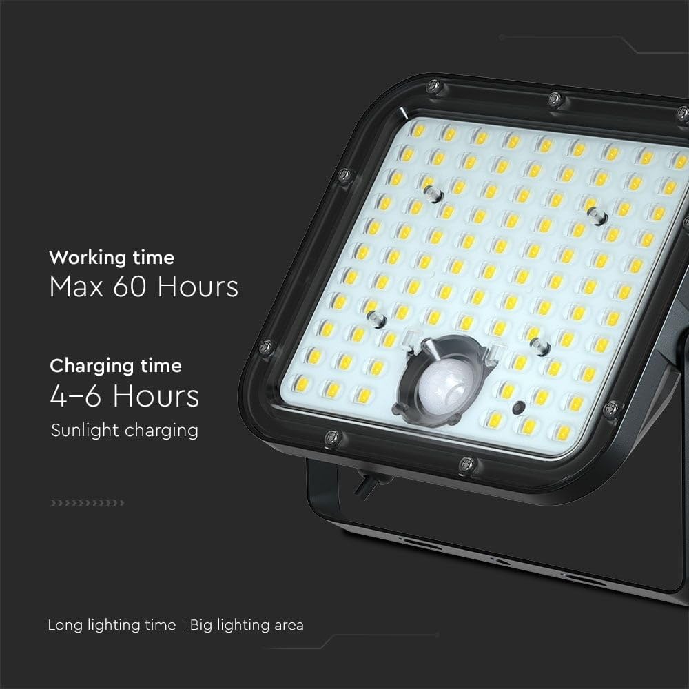 V-TAC Solarleuchten - Solar-Flutlicht-Würfel - IP65-4800 Lumen - 6400K
