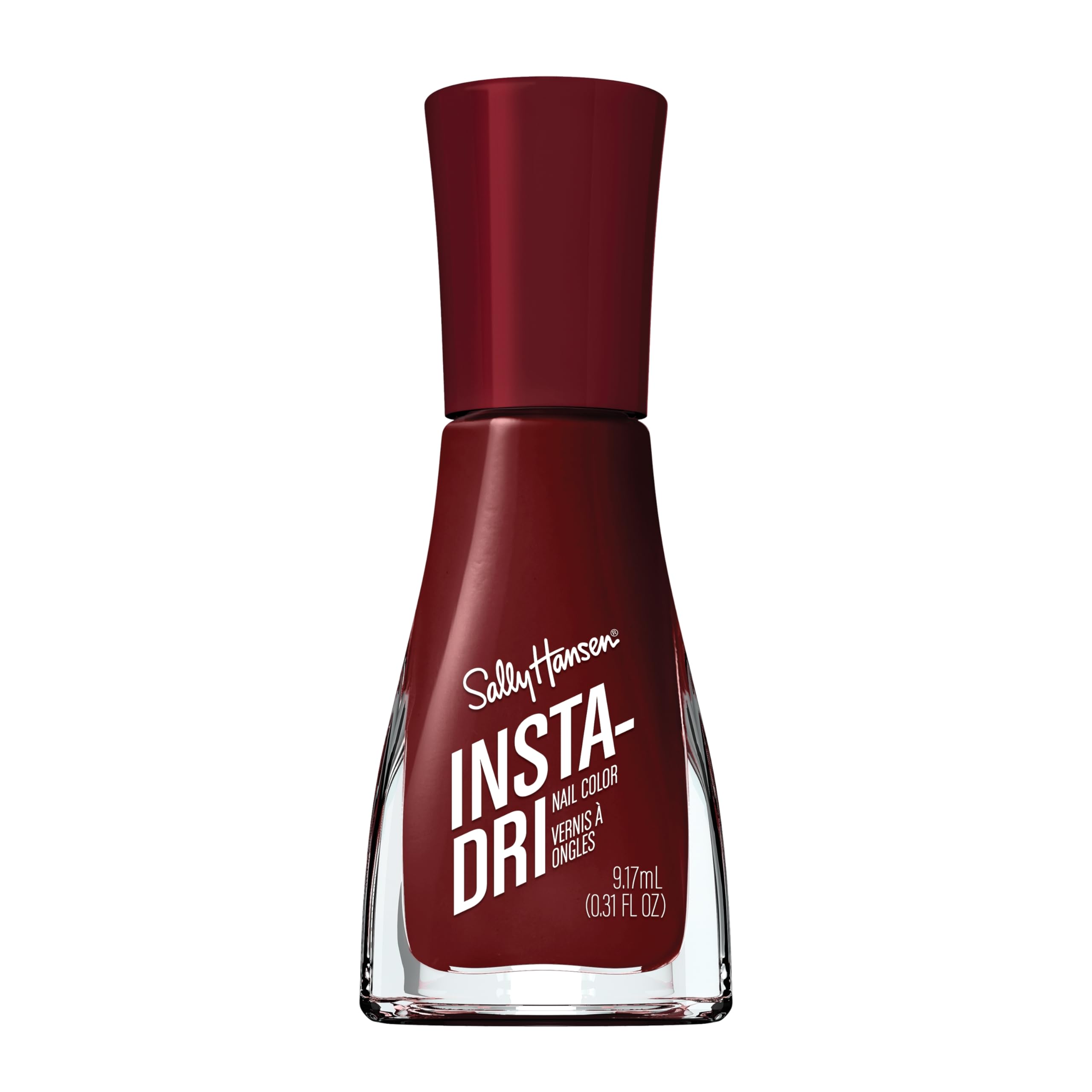 Sally Hansen Insta-Dri Nail Polish | Quick Dry, Long Lasting, Streak-Free Shine | Opaque, Glossy | 398 Pomp & Plum | Plum Red Nail Color