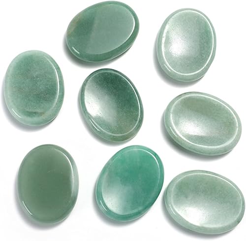 Miniatura 6 de Paquete de 2 increíbles piedras preciosas de cristal para la ansiedad y la preocupación del pulgar para meditación del estrés, artículos de alivio