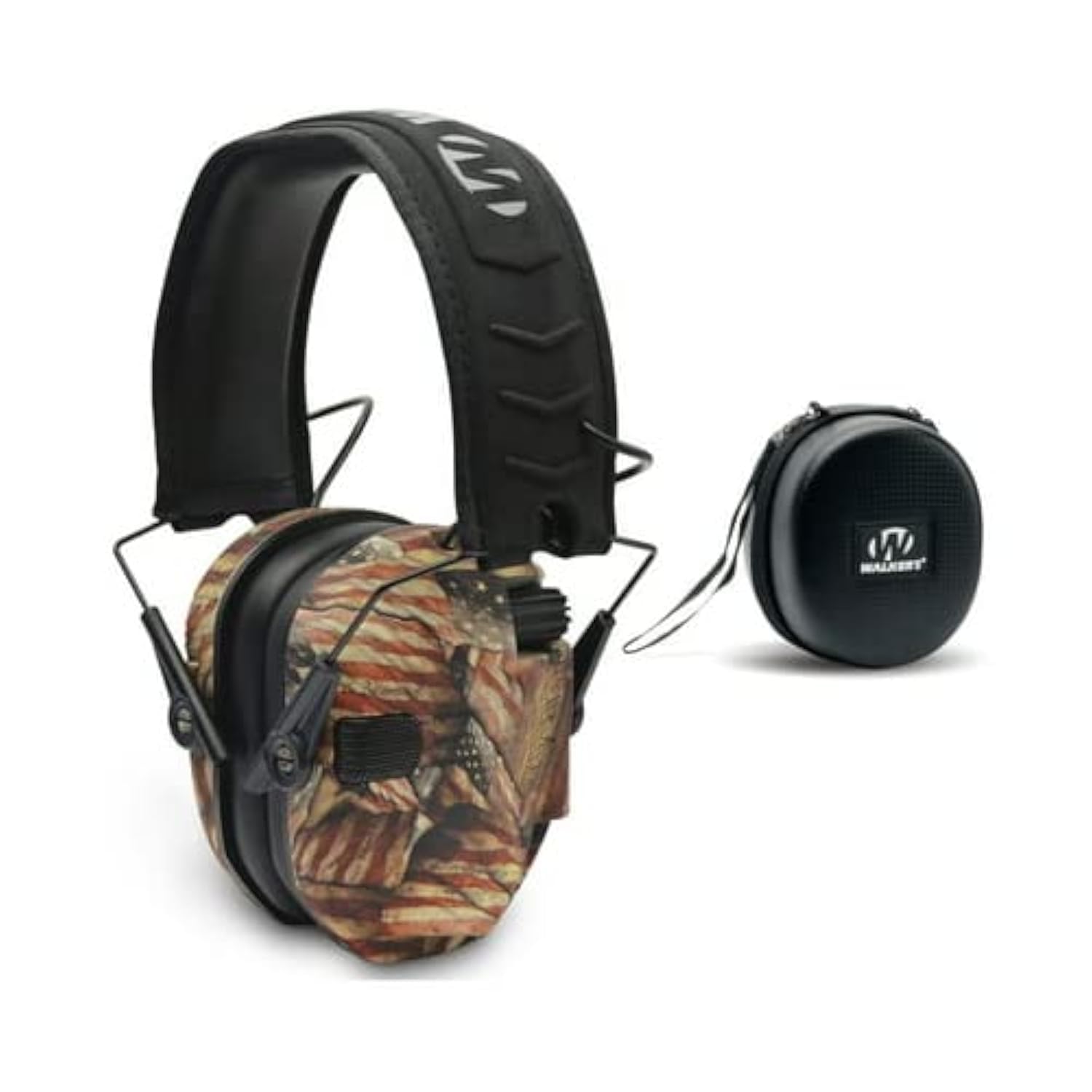 Walker'sRazor Slim Electronic Shooting Hearing Protection Muff (Sound Amplification and Suppression) with Protective Case