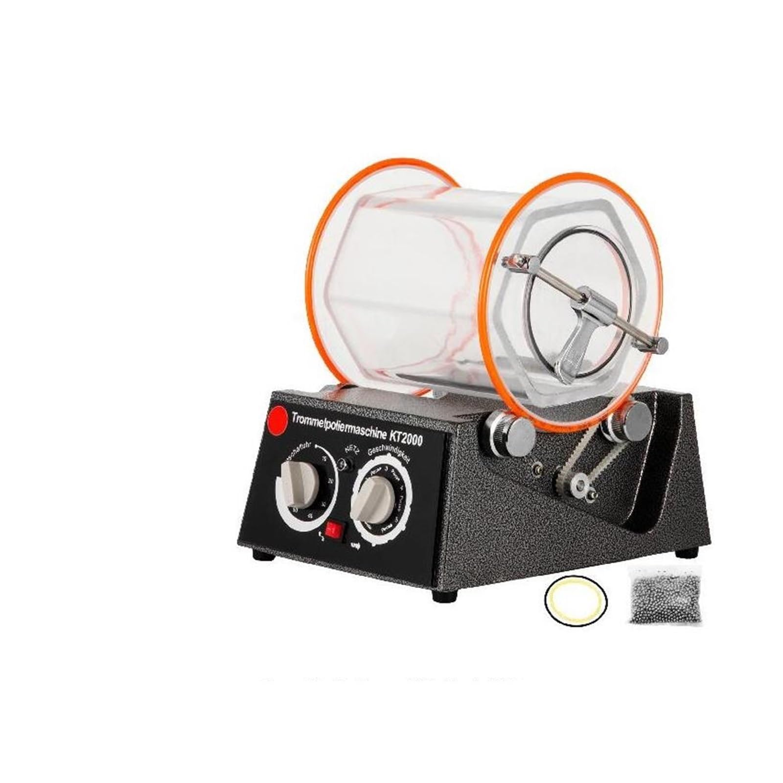 5Kg (11 Lb) Rotary Jewelry Tumbler Polisher - 60W, 5 Speeds, Timer, For Stones, Metal, Coins