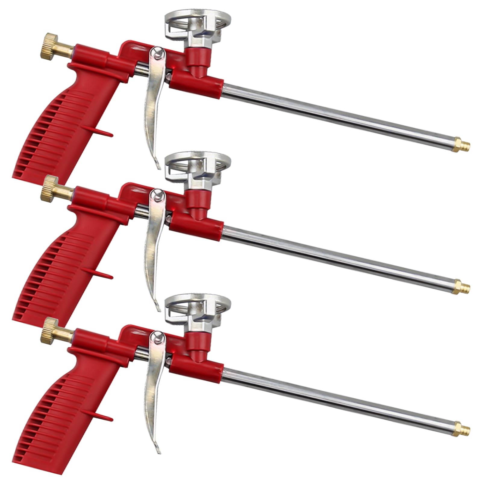 Pistola in schiuma PU, 3 pezzi di schiuma a pistola, pistola in metallo, pistola dosatrice professionale con manico ergonomico in plastica, per fai da te e professionisti per sigillare, riempimento