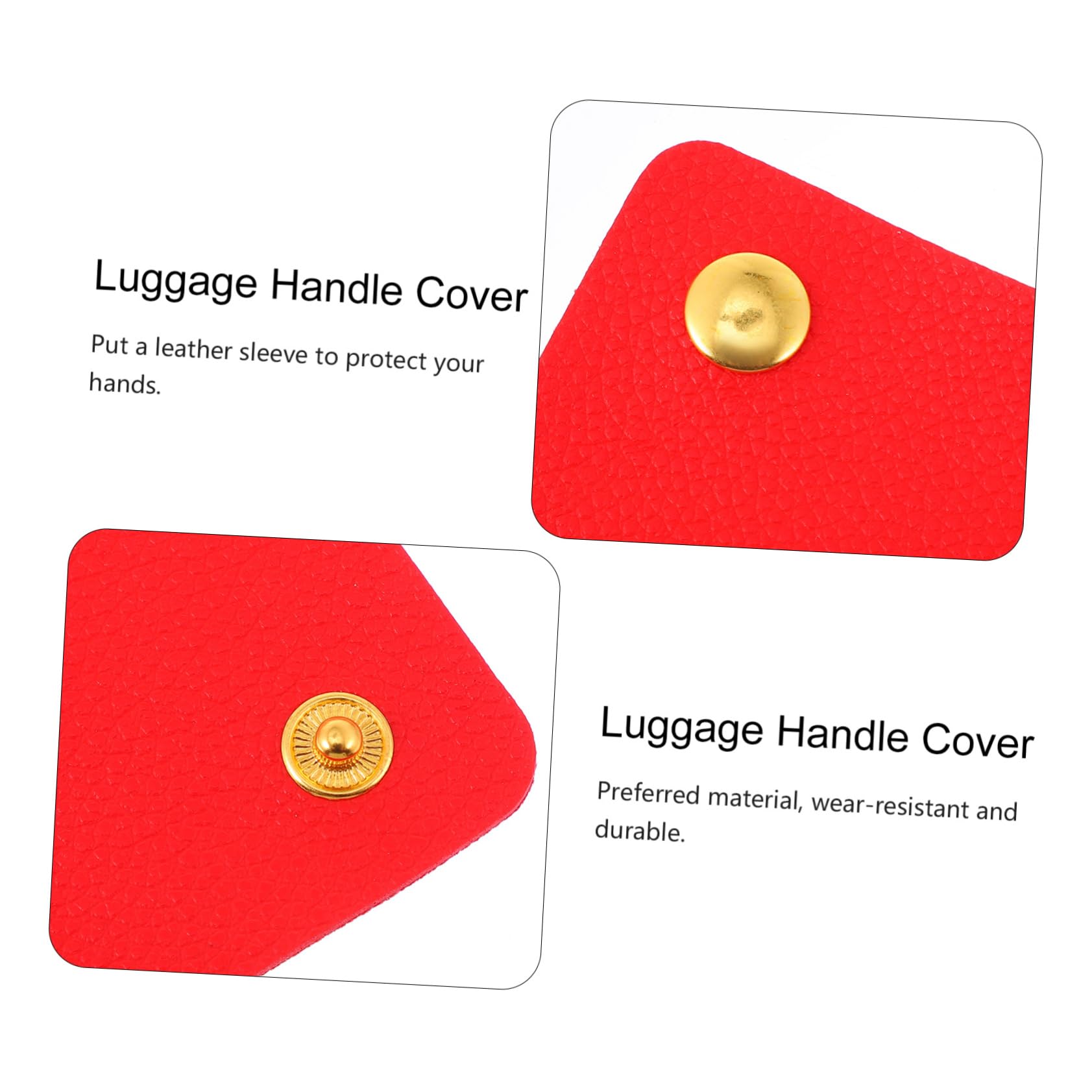 2 Housses De Poignée De Valise élastiques - Rouge, Protection Confortable Pour Sac Et Bagage, Lot De 2