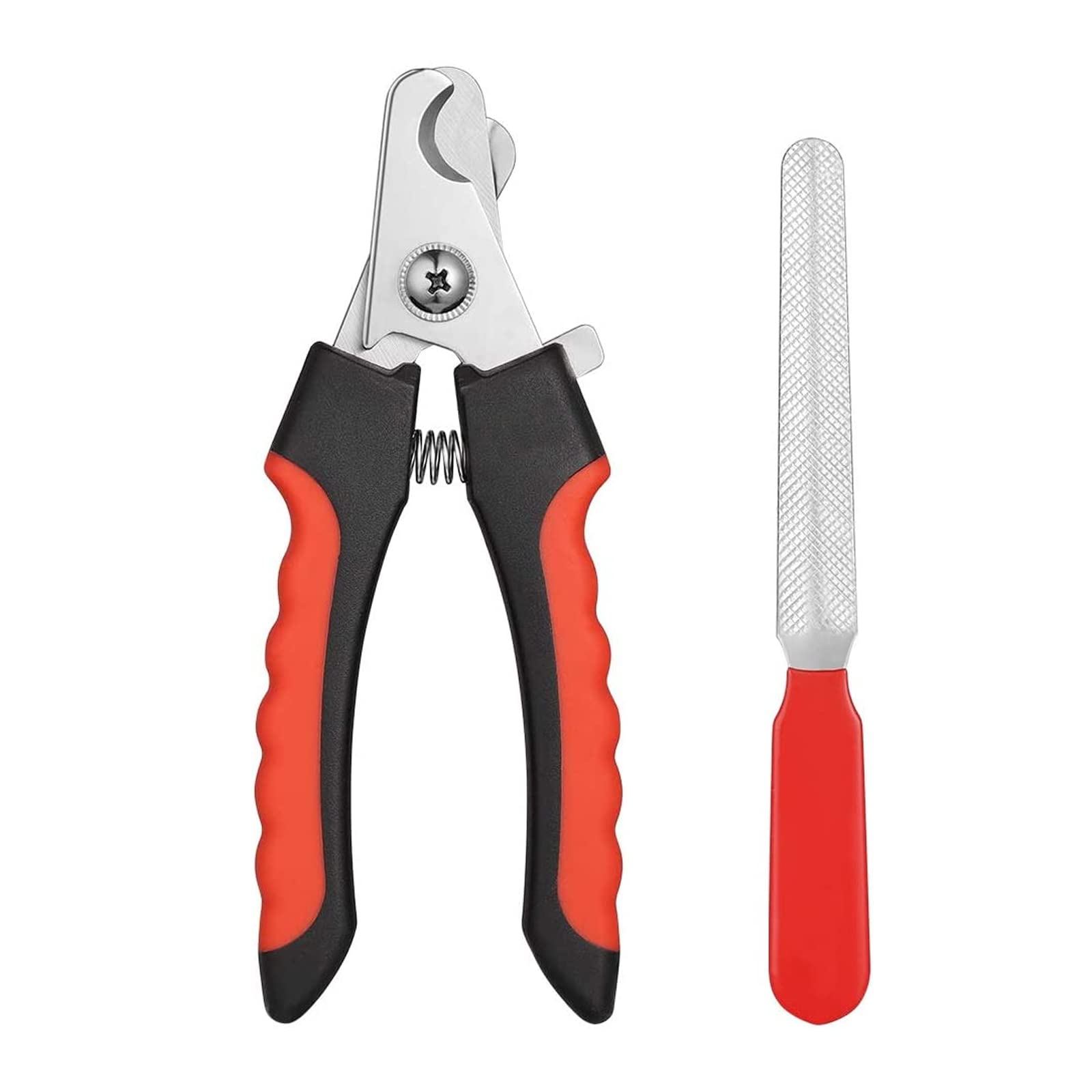 Emily Pets Dog Nail Clippers Professional Pet Nail Clipper & Trimmers with Safety Guard to Avoid Over Cutting, Grooming Razor with Nail File for Medium and Large Dog and Cat, Red-picture-29
