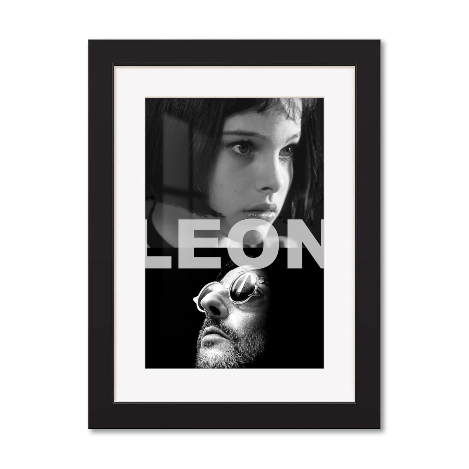 映画LEONシーン アートフレーム 黒 Amazon.co.jp: 木製 フォトフレーム 壁画 レオン マチルダ LEON 映画