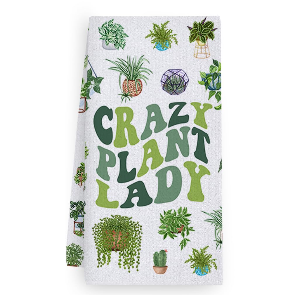 Trapos Cocina Plantas Verdes De Cactus Paños de Cocina Suaves y Absorbentes Paños Cocina Reutilizables Trapos de Cocina para Secar Toallas Lavable Toallas de Barra Juego de 4 (40x60cm)