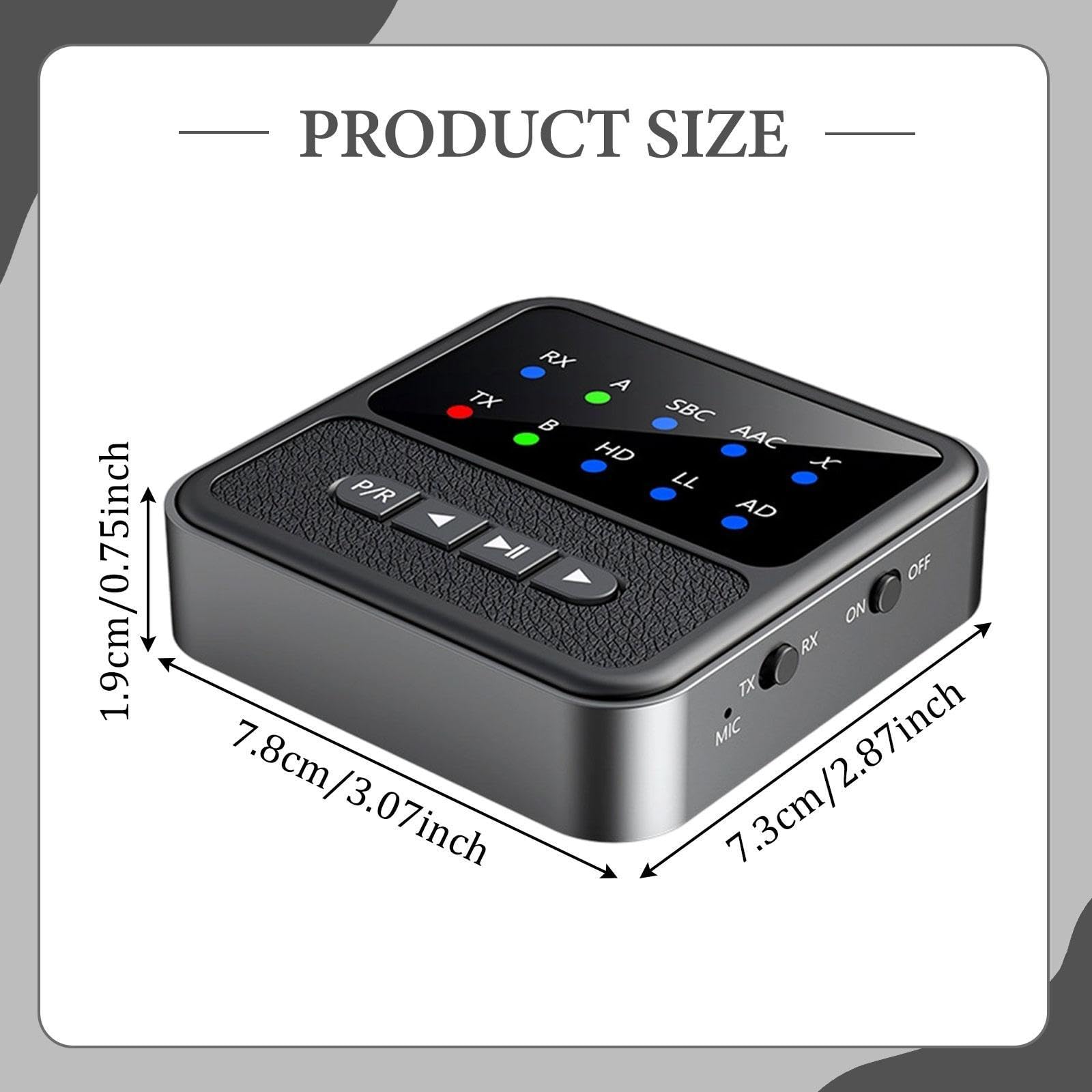 Émetteur-récepteur Bluetooth 5.4 2 en 1 avec Entrées RCA et Auxiliaire 3,5 Mm pour Haut-parleurs, Ordinateur et Voiture