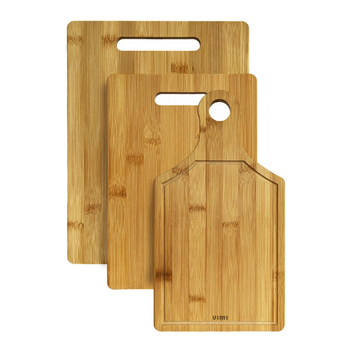 Paquete 3 Piezas De Tabla Cuadradas De Bambú Para Picar Alimentos