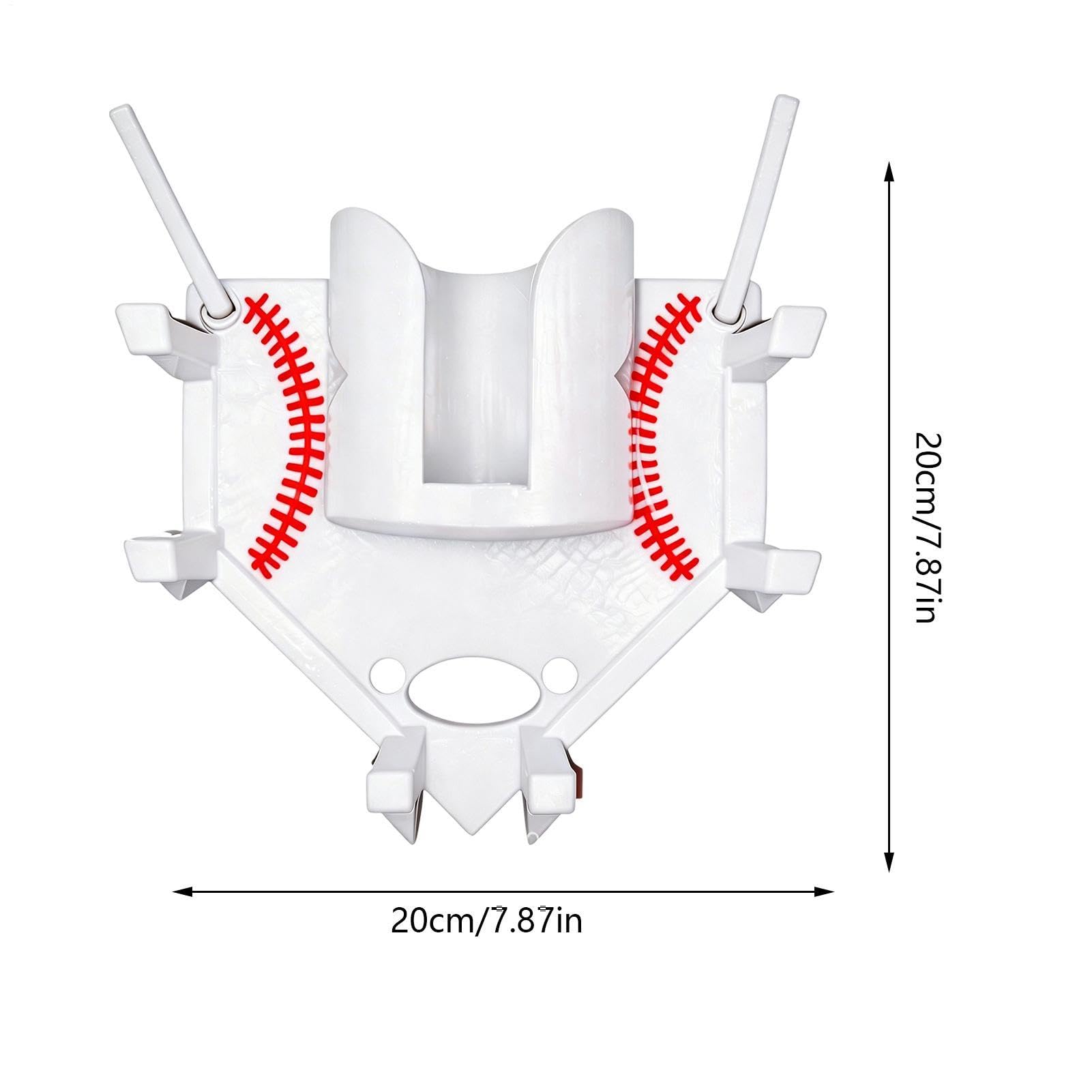 Fledermaus-Halter, Organizer, Baseball-Zaunregal, Dugout-Aufhänger mit mehreren Schlitzen, Flaschenständer mit kompaktem Design, Sportzubehör, 20 x 20 cm, Coaching-Zubehör für Training
