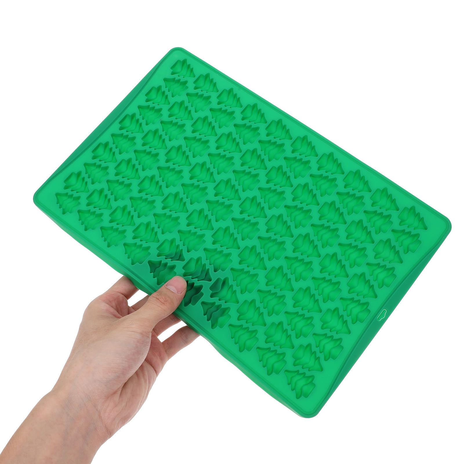 TOYANDONA 5 Set Stampo in Silicone per Albero di Natale, 100 Griglie, Verde | Antiaderente, Facile Sformatura, Accessorio Spatola Incluso, per Cioccolato, Caramelle, Fondente