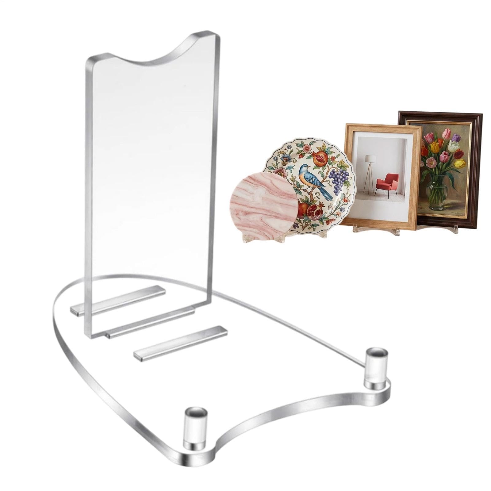 Muiltvoe Plate Display Holder - Adjustable Photo Frame Display Rack | Picture Frame Holder Stand - for Home Office Apartment Art Class Wedding Birthday Housewarming Party