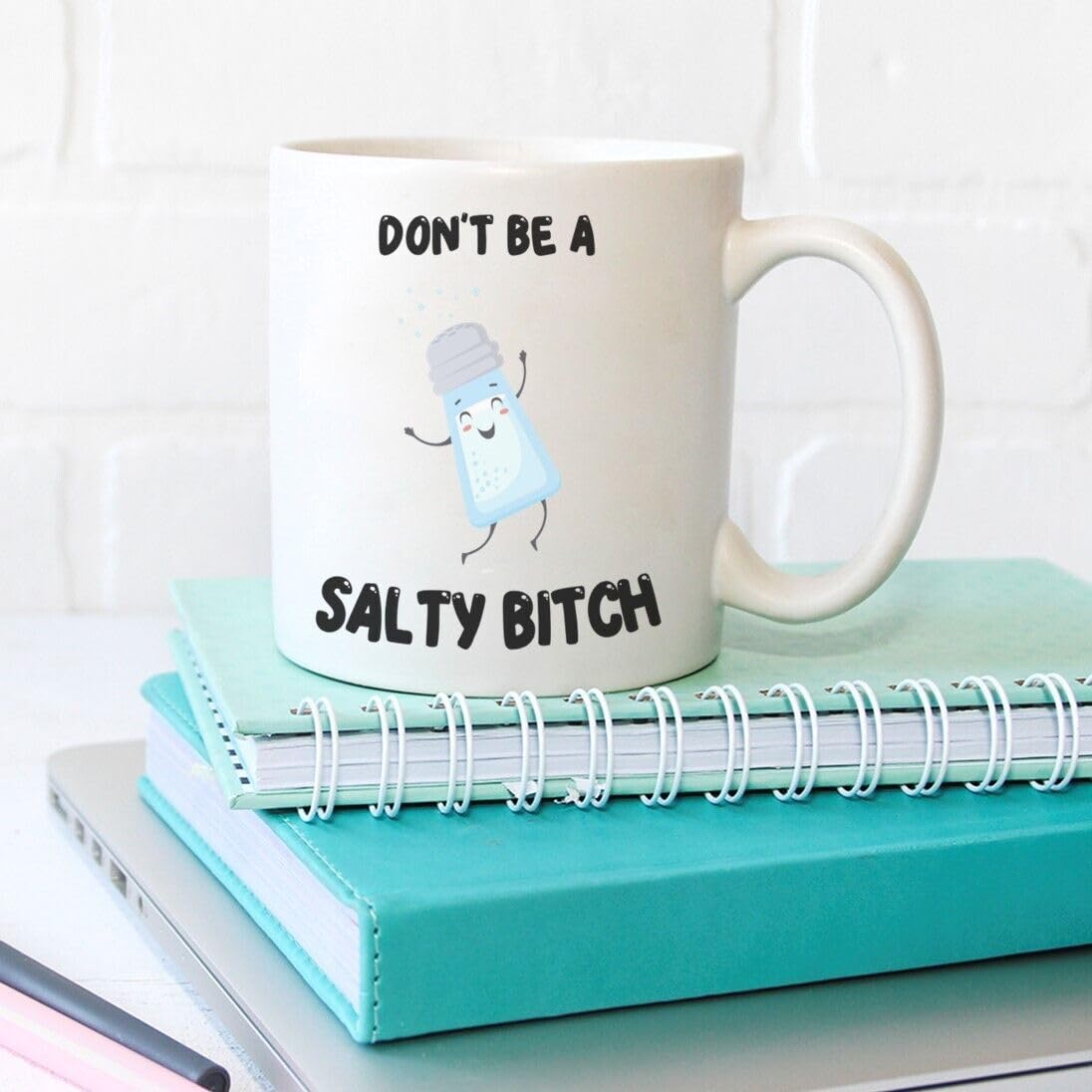MUGSVILLA Don't Be A Salty Bitch Mug, Rude Adult Mug, Insult Mug Rude Gift, Christmas Gift Printed Coffee and Tea Ceramic Mug- 320 ML Ceramic Coffee Mug 8156