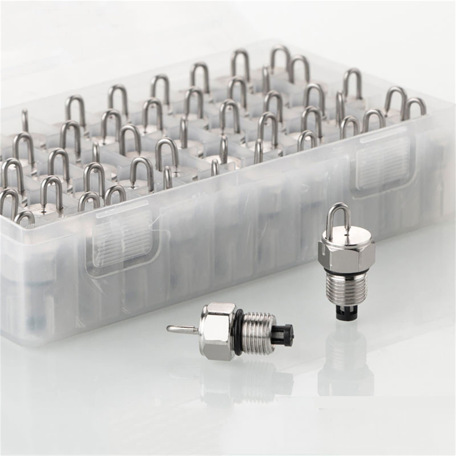 Dysze zraszające mosiężne, 50 sztuk dysz zraszających z trzpieniem 1/8" NPT, głowice zamienne ze stali nierdzewnej (0,15 mm)