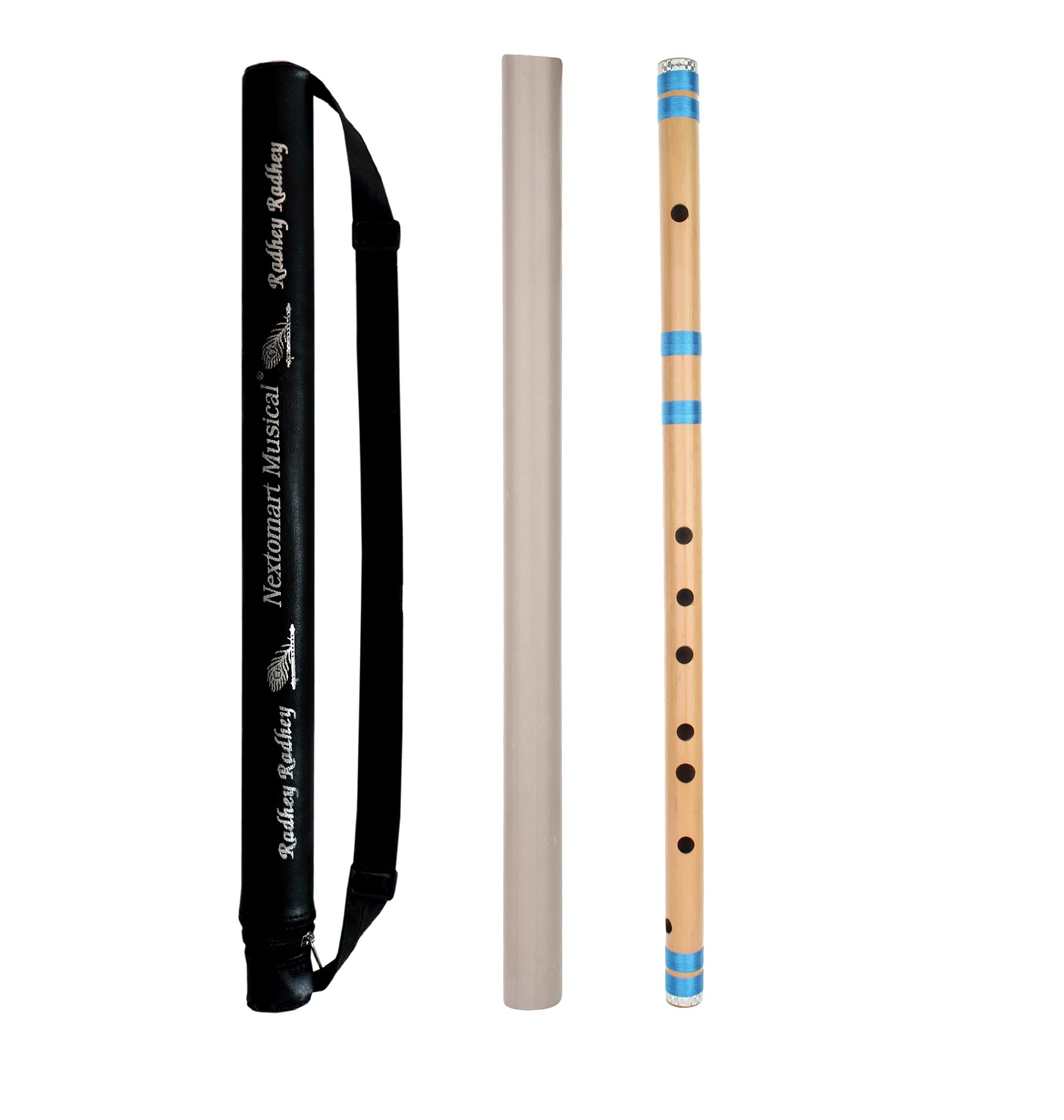 NEXTOMART Musical Flutes EEA 7 Hole Bamboo Flute Bansuri with Flute Carry Bag Free, Best for Beginners (19 Inch)-picture-14