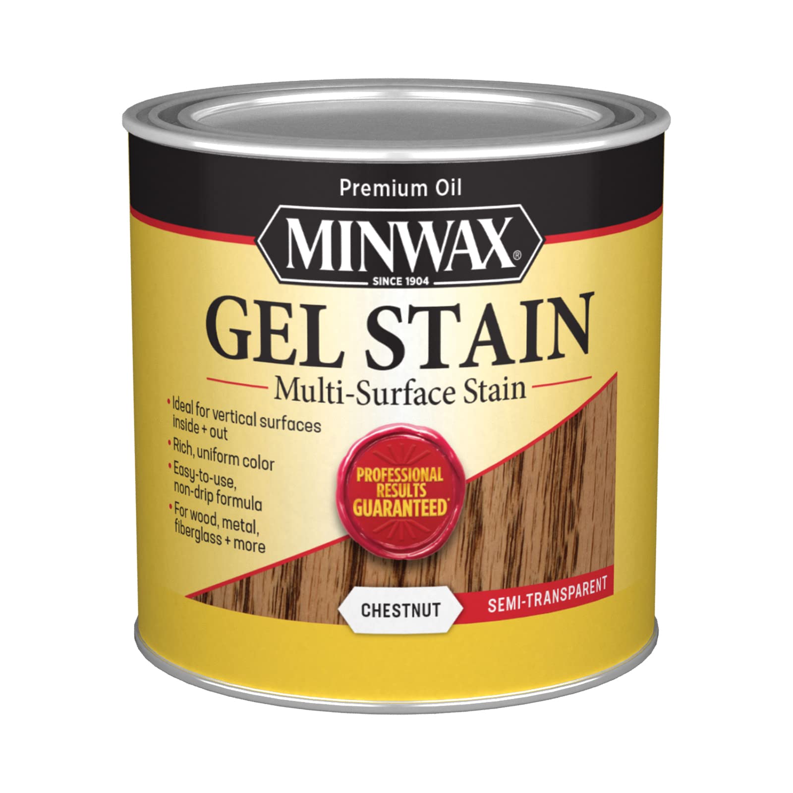 MinwaxGel Stain for Interior Wood Surfaces, ½ Pint, Chestnut