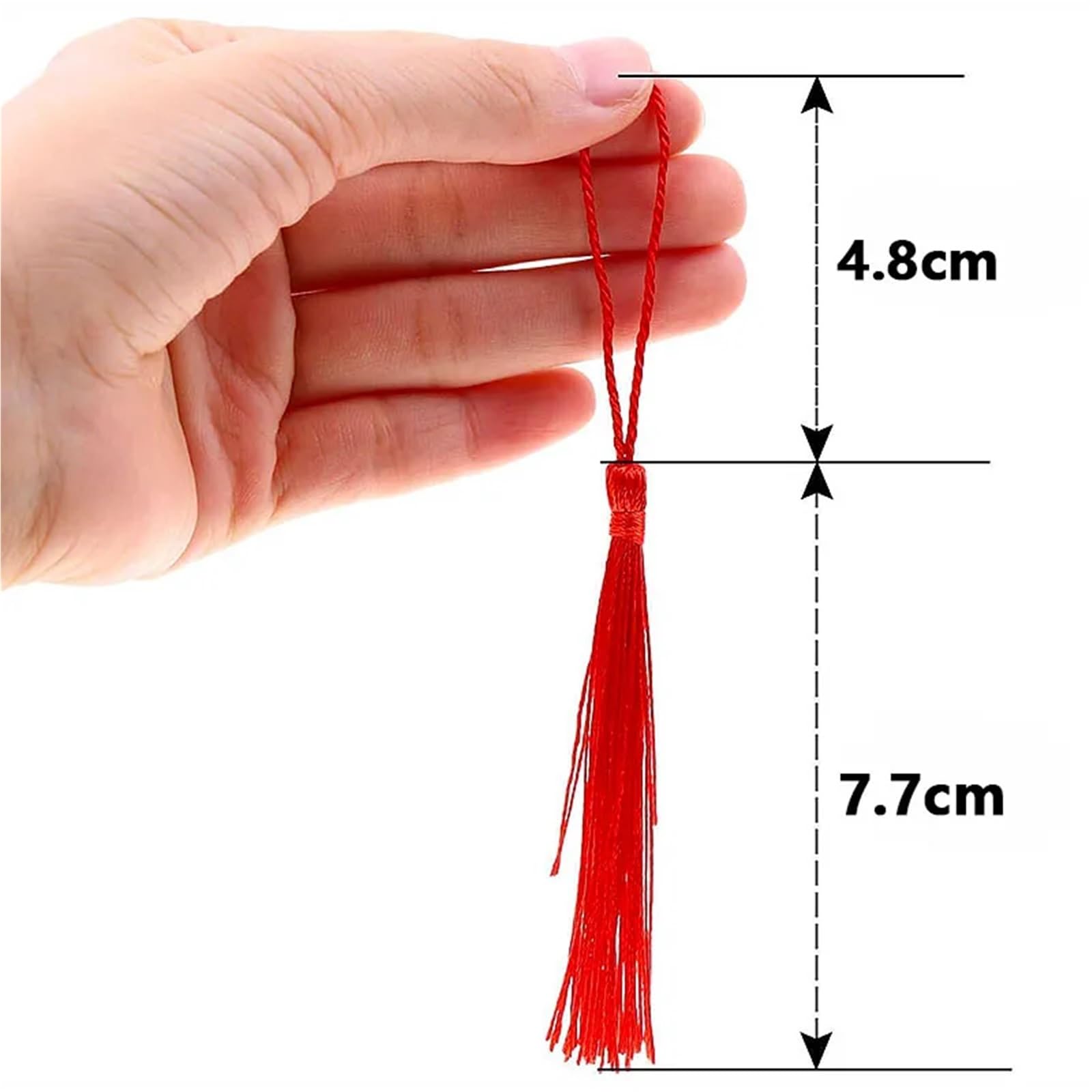 50 Stück/Packung 13 cm Quasten, Seidenfransen, seidige Floss-Lesezeichenquasten Für DIY Bastelzubehör