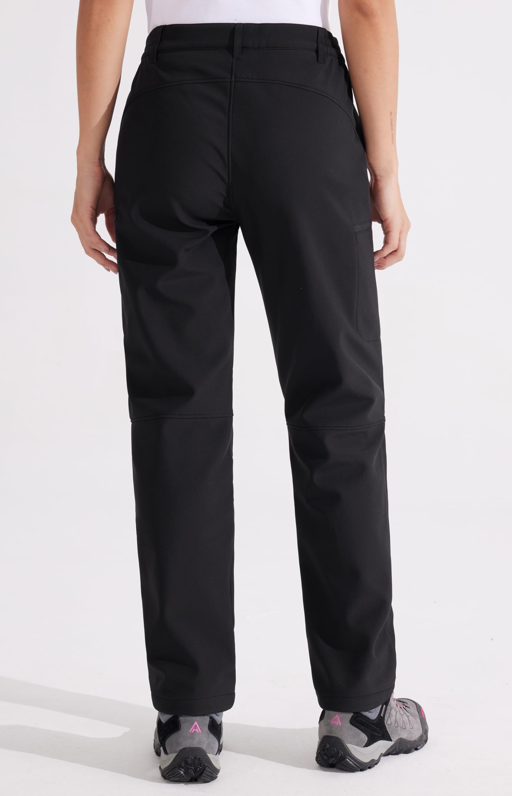 Libin Damen Wanderhose Thermohose Gefüttert Winter Outdoorhose Warme Softshellhose Wasserdicht Winddicht Skihose Trekkinghose