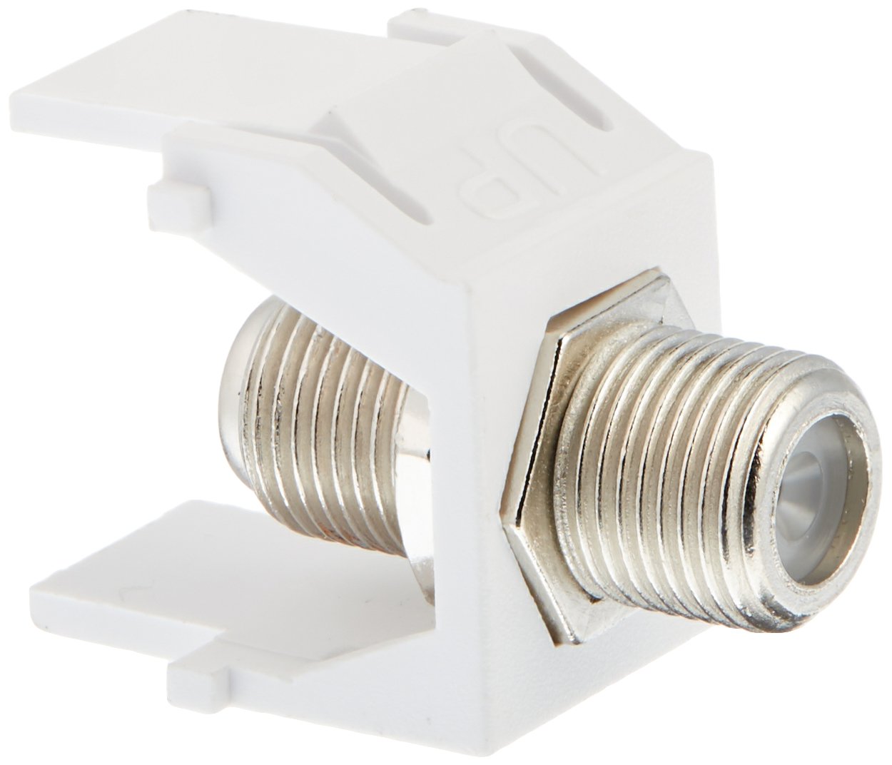 Conector F Níquel Blanco on-Q WP3479WH50 Toma Coaxial de Superficie No Empotrada Pack de 50