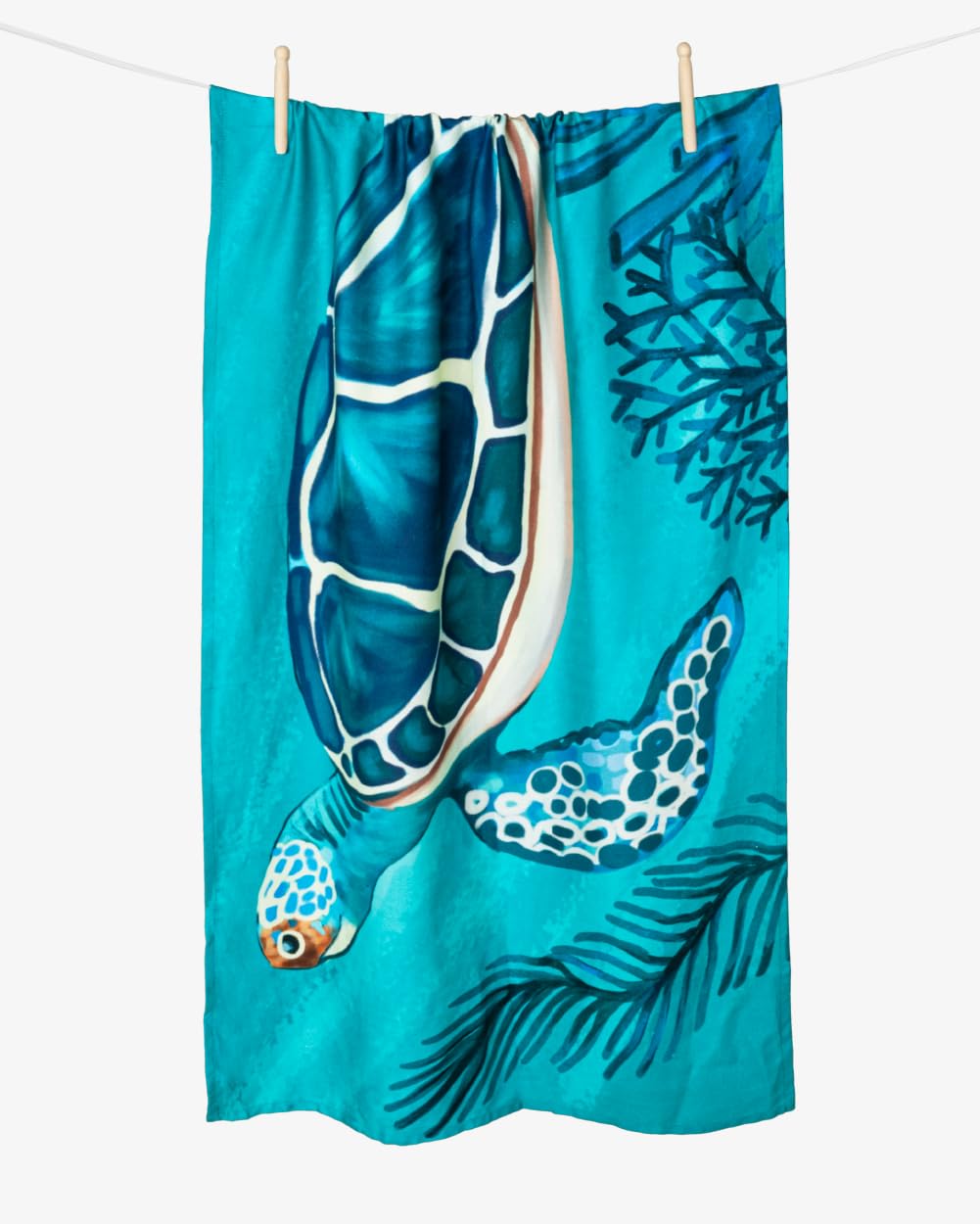 Liveology Turtled Printed Turkish All-Purpose Ultra-Light 180 GSM Towel | Bath, Beach, Pool, Travel & Sport | Blend of Bamboo Viscose & Cotton | Breathable & Highly Absorbent 4
