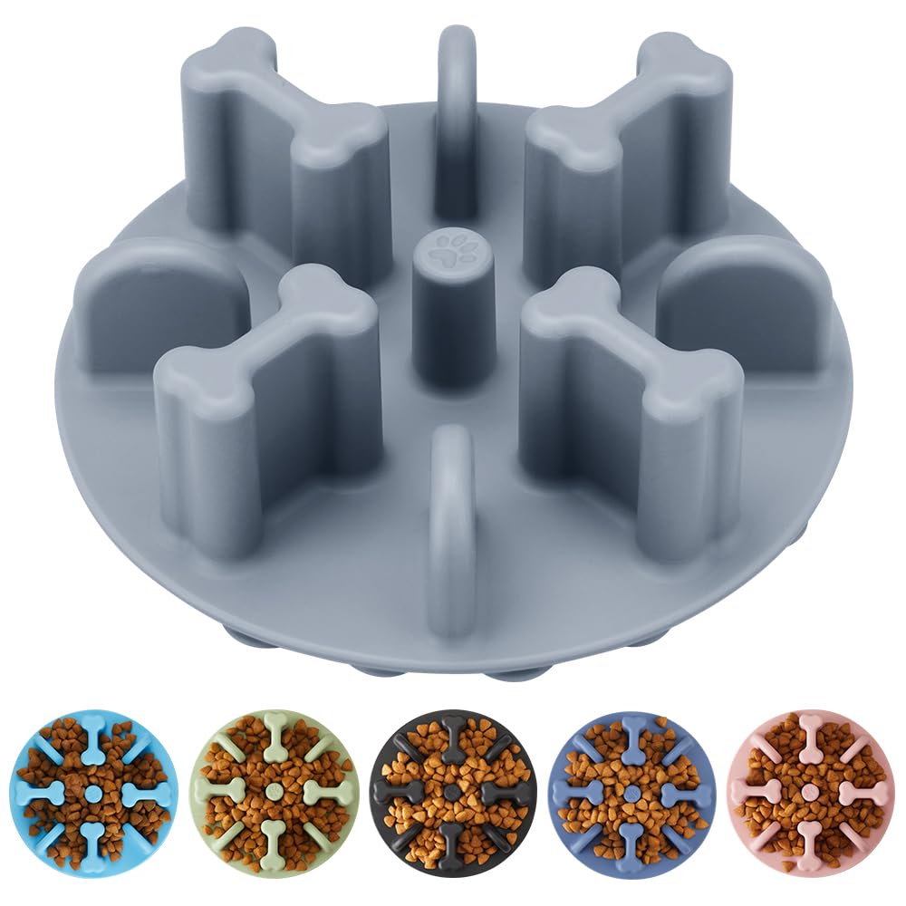Animire Soft Silicone Anti-Choking Puzzle Slow Feeder Insert, Anti-Slip for Dog Bowls