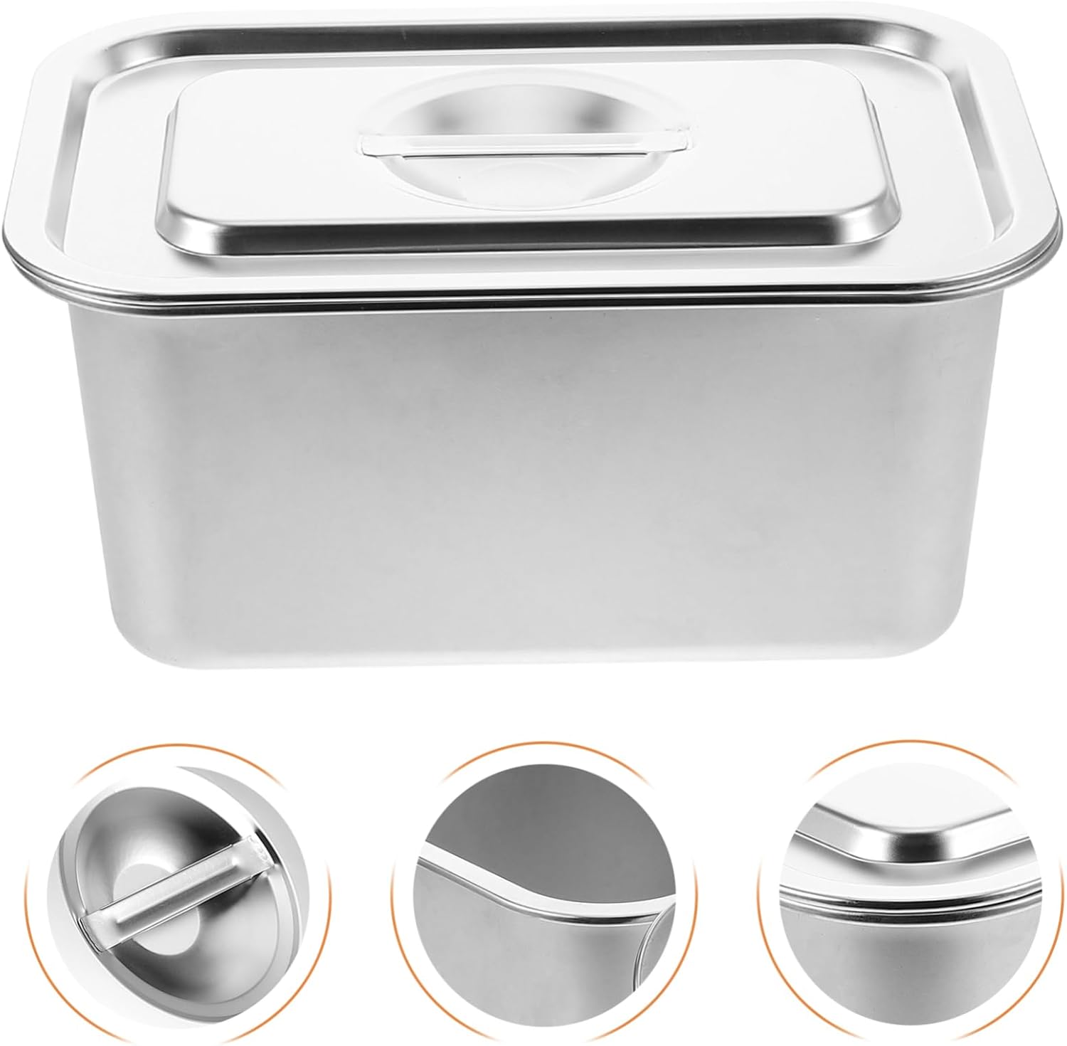 Indoor Compost Bin Lid Stainless Steel Food Waste Storage Container for Kitchen Countertop - Compost Kitchen Bin Compact Design for Easy Disposal of Organic Waste