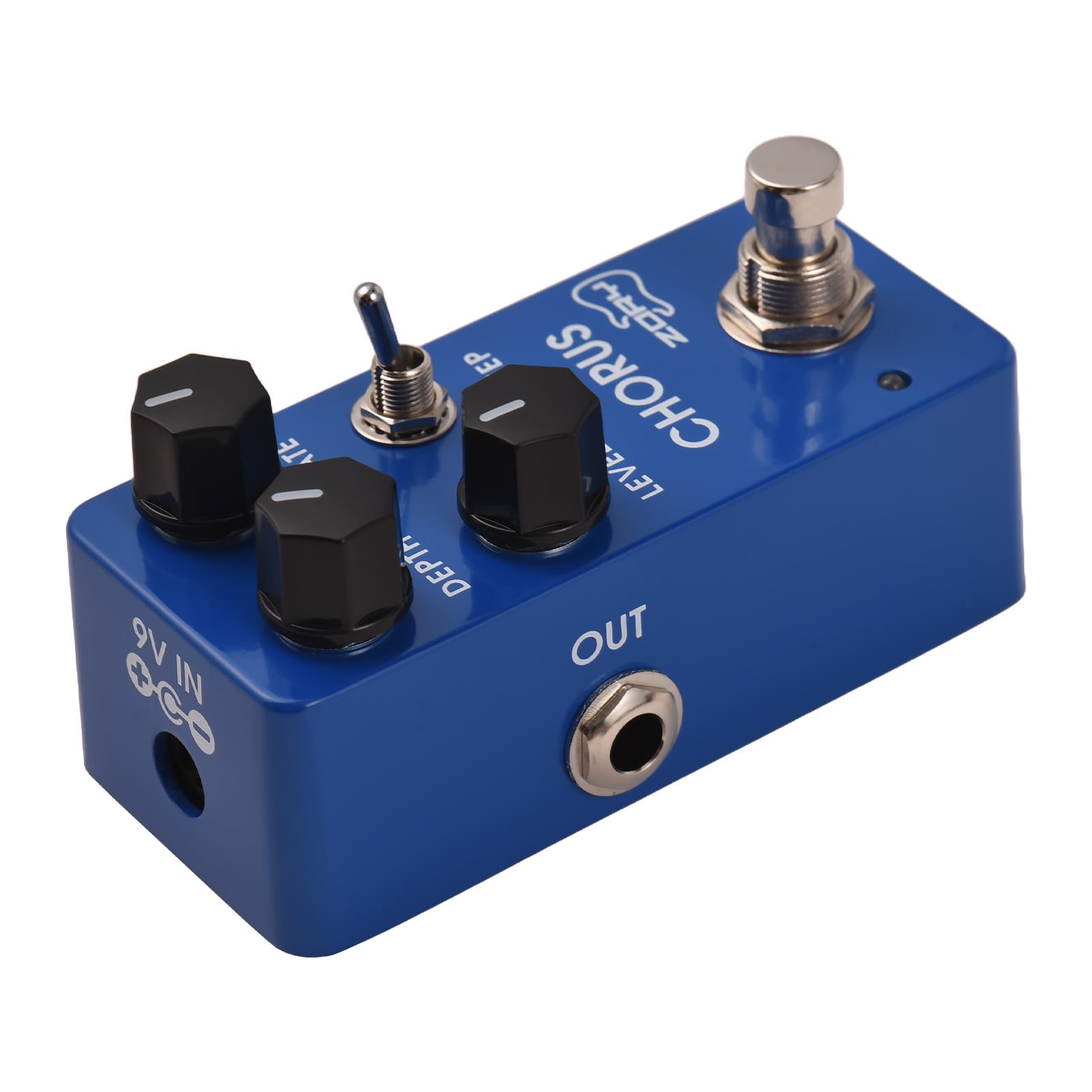 Zory Guitar Analog Chorus Effetti Pedal Autentico Tone vintage Versatile Controlli versi in alluminio in alluminio blu 9.5x4.2x3cm per chitarristi elettrici
