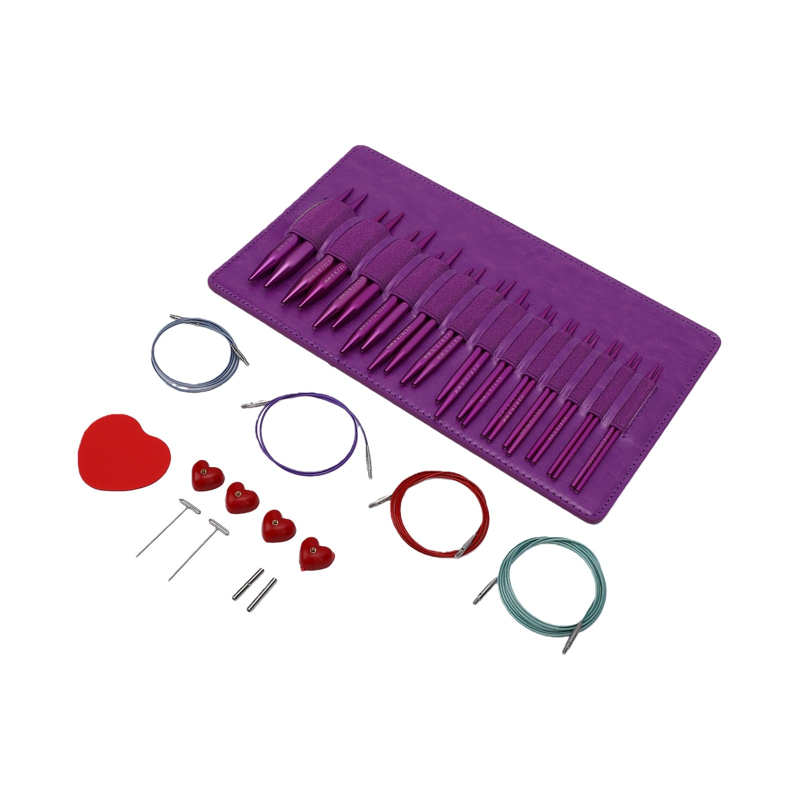 OEBUAFI Juego de Agujas Circulares Intercambiables, Kit de Agujas de