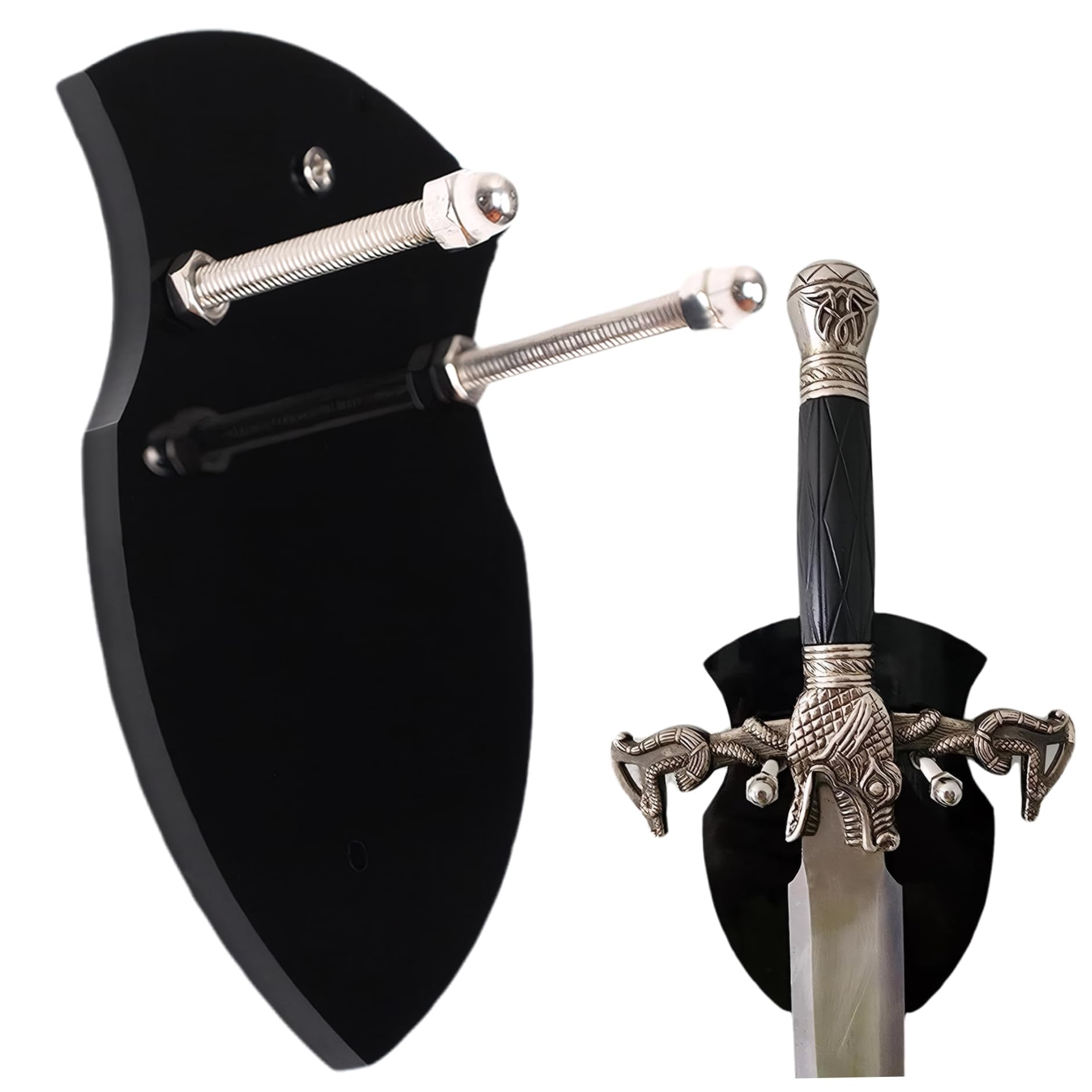 Xoeryoy Sword Wall Mount Detachable Sword Hanger Single Vertical Display Stand Acrylic Wall Mount Holder Rack for Axe Anime ;1