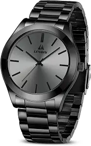 LN LENQIN Mens Watches Waterproof Stainless Steel Watch for Men