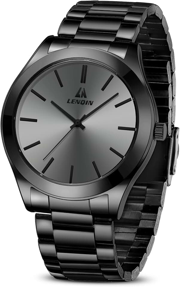 LN LENQIN Mens Watches Waterproof Stainless Steel Watch for Men Ana...