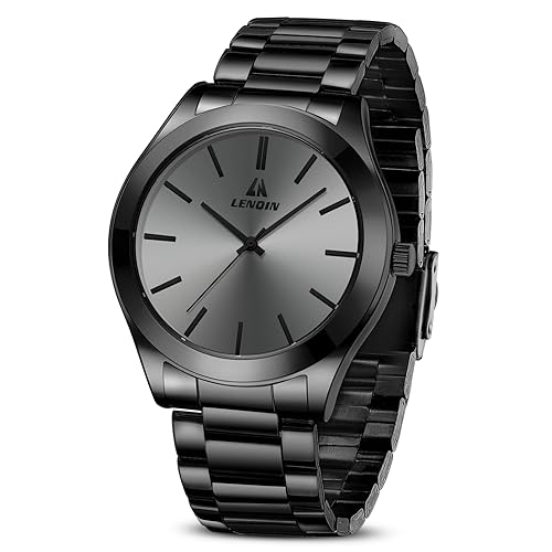 LN LENQIN Mens Watches Waterproof Stainless Steel Watch for Men