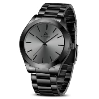 LN LENQIN Relojes para Hombres Resistentes al Agua de Acero Inoxidable Reloj Analógico de Cuarzo de Moda de Negocios de Diseñador Reloj de Pulsera | Reloj analógico de cuarzo para hombre, diseño de negocios de moda, reloj de pulsera para hombre con fecha luminosa