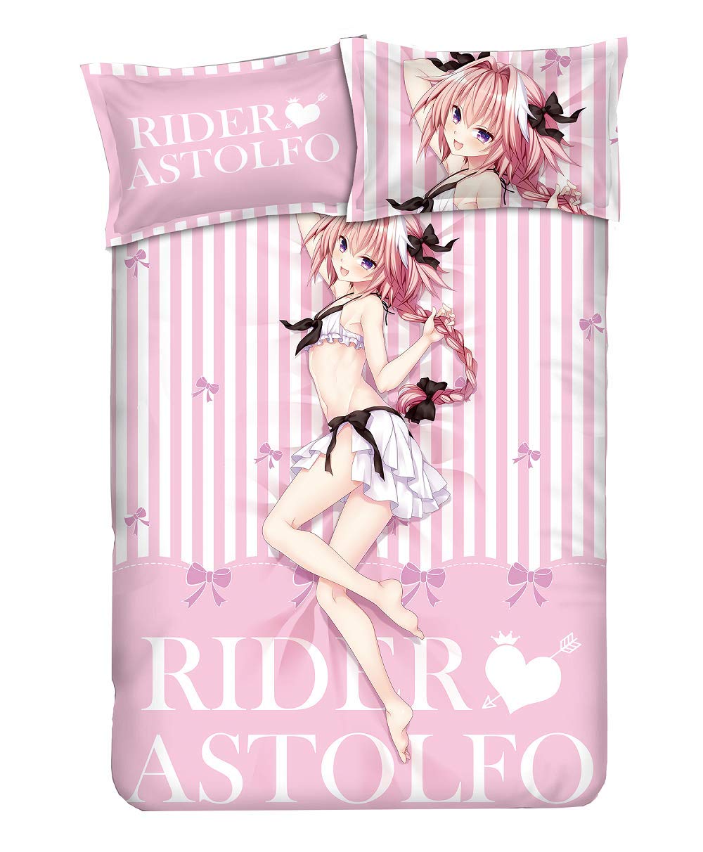 MXDFAFA Japanese Anime Fate Stay Night Fate Grand Order astolfo Otaku Bedding Linen Bedding Set Bed 