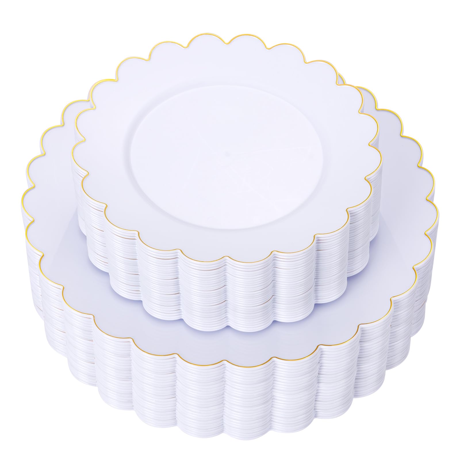 Gold Rim Disposable Plates - Party & Wedding Plates -16 Gold Rim Disposable Plates - Party & Wedding Plates -16