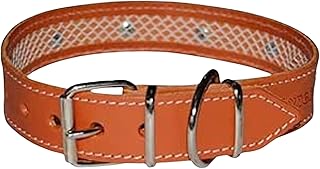 TUYNEC - Hundehalsband Leder mit Schutznetz für Flohhalsband Hunde, Hundehalsband das schützt und die Lebensdauer des Zeckenhalsbands für Hunde verlänger