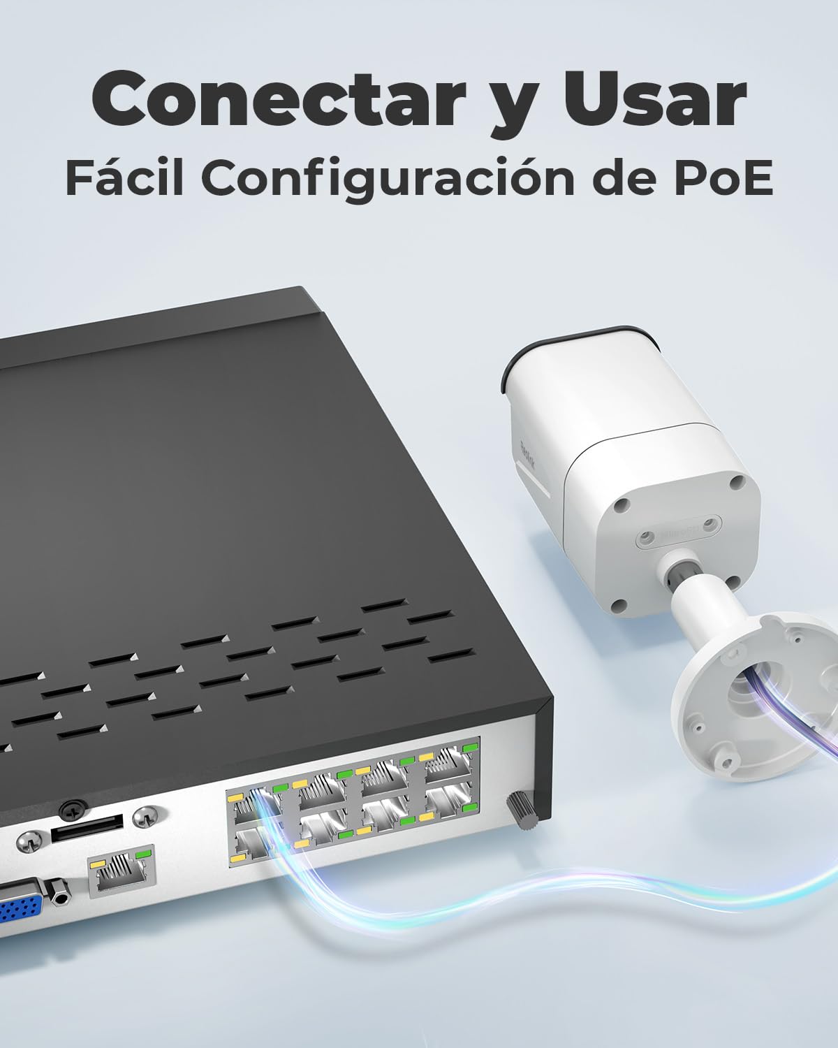 Reolink 4K Kit Camaras de Seguridad, 4X Cámaras IP PoE de Vigilancia Exterior, NVR 8CH con 2TB HDD para Grabación 24/7, Detección de Persona/Vehículo, IP67 Impermeable, Visión Nocturna, RLK8-800B4