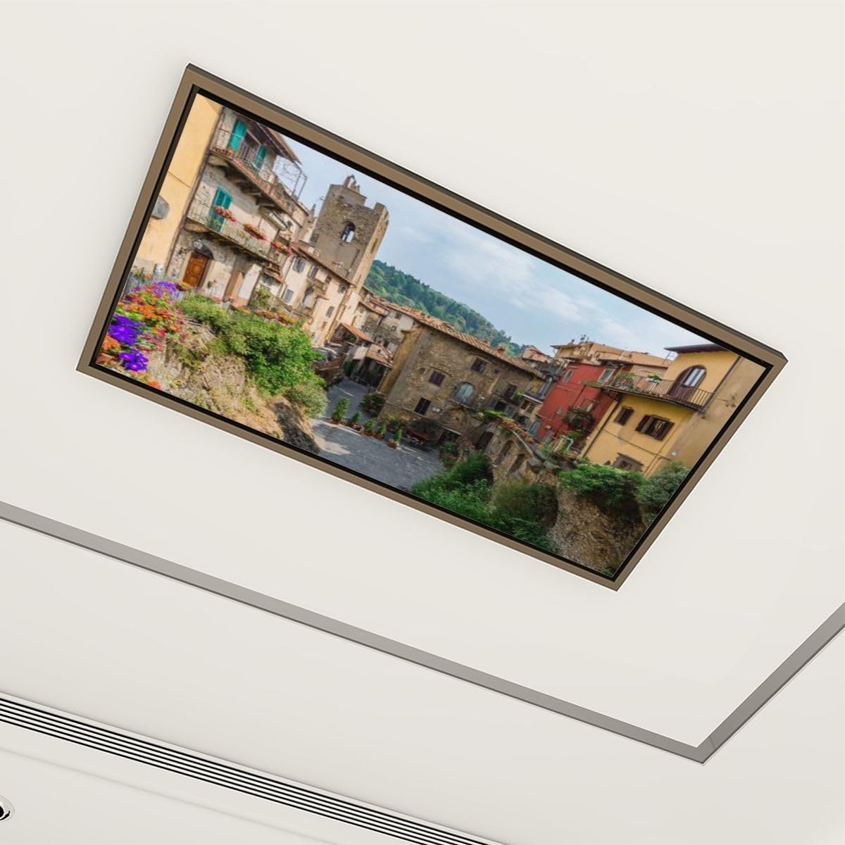 6 Pack Fluorescent Light Covers for Ceiling Lights Loro Ciuffenna village Province Arezzo Italian region Tuscany Central Decorative Magnetic Fluorescent Light Filters for Classroom Office Home 4x2 ft