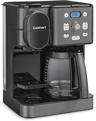 Miniatura 2 de Cuisinart Cafetera de 12 tazas, jarra de vidrio de una sola porción, máquina automática de café caliente y helado, control de fuerza de preparación