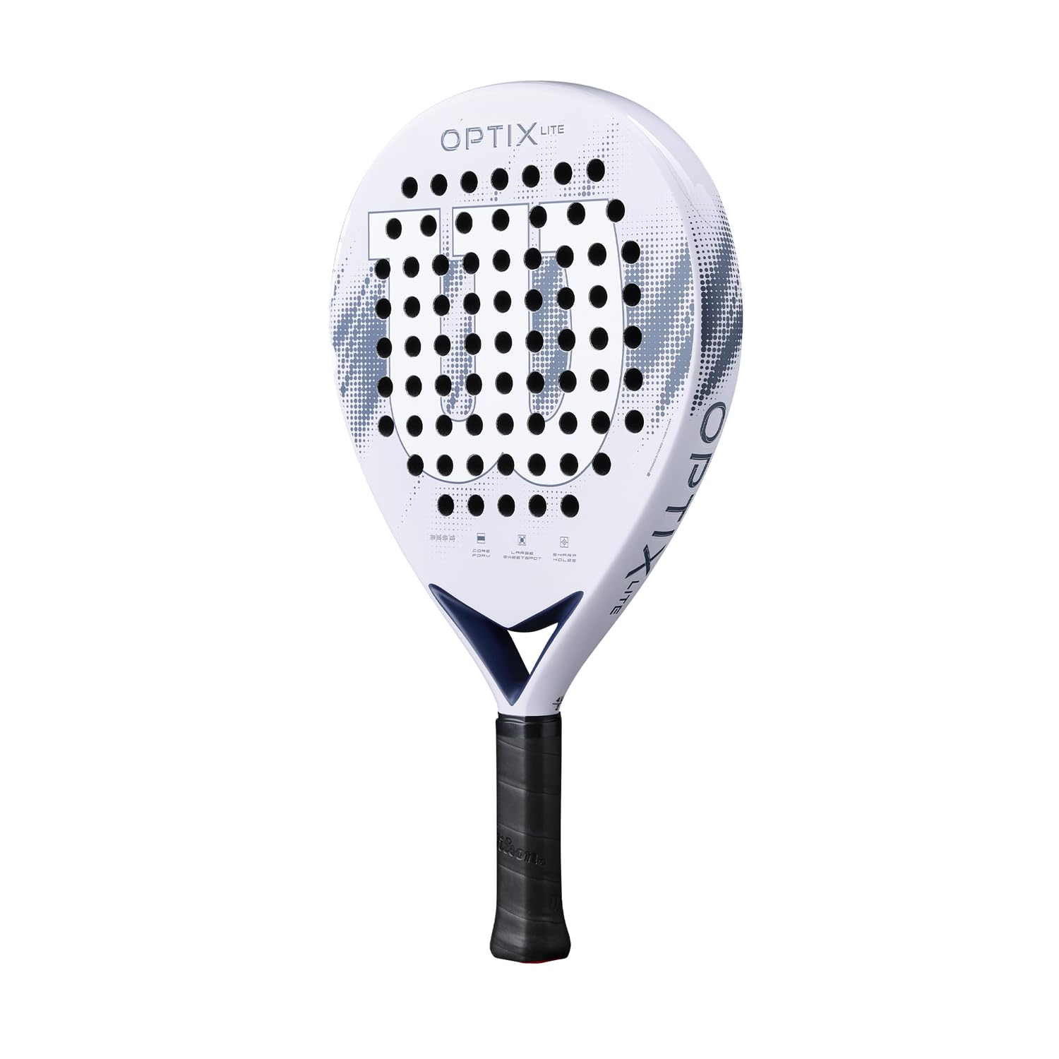 Wilson Optix V2 Lite Padel-Schläger, Anfängerfreundlicher Schläger, Mit Leichter Glasfaseroberfläche, Perfekt für Training oder Freundschaftsspiele