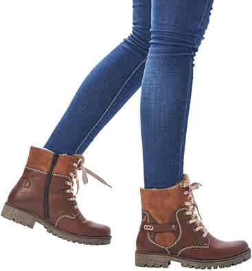 Rieker 785G1 enkellaarsjes voor dames, bruin, 37 EU : Rieker