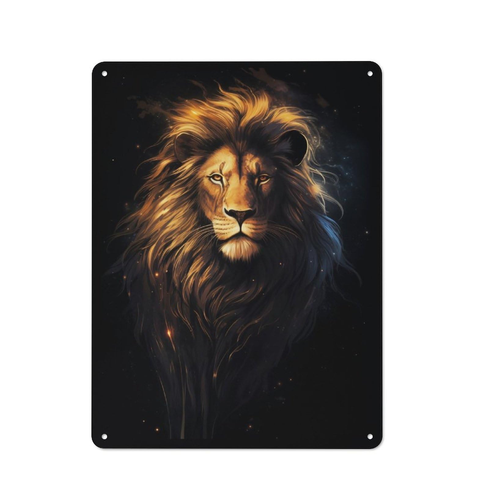 Shed Metal Sign with Majestic Lion Portrait Design 40x30cm, Outdoor Room Shed Wall Decor for Shed, Garden Room, Porch Or Garage